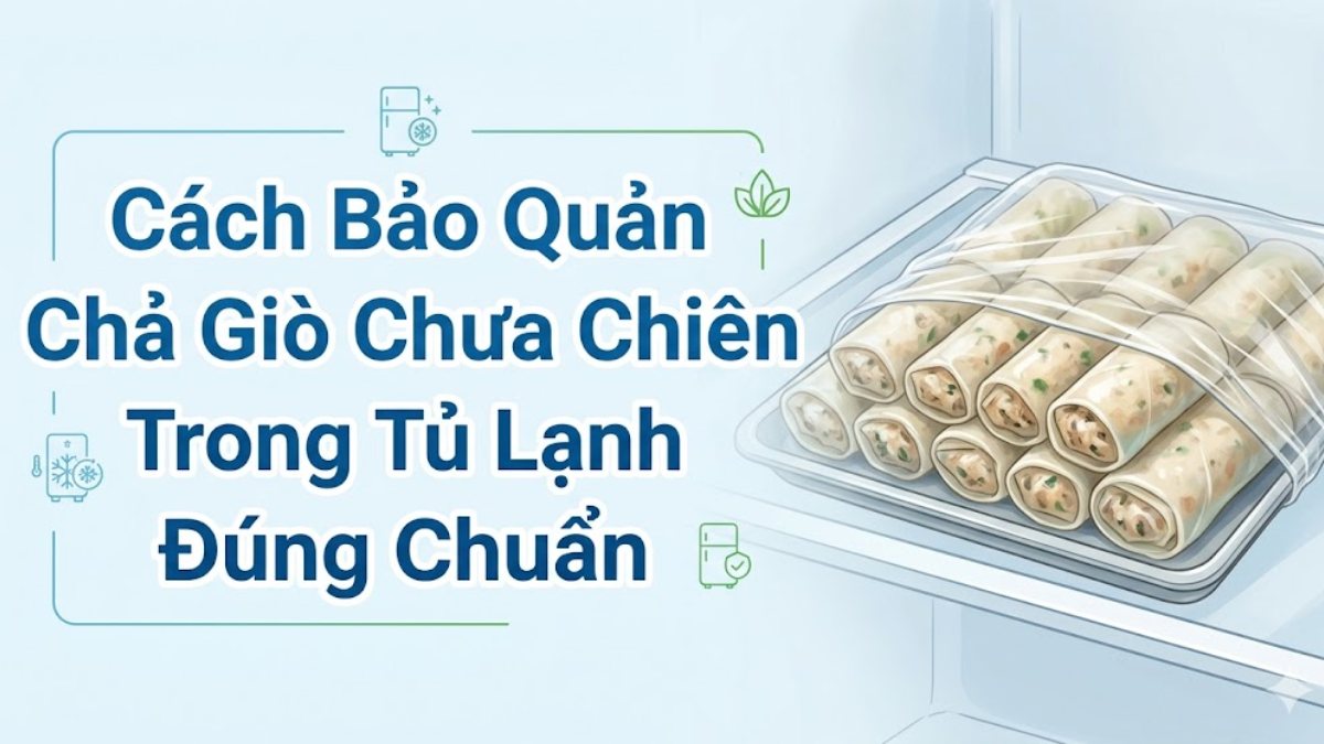 Cách bảo quản chả giò chưa chiên trong tủ lạnh đúng chuẩn